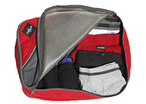 Eagle Creek packing cube filled with underwear