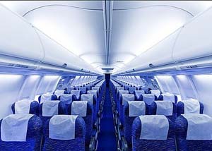 Seats inside a passenger airline