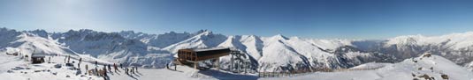 Ski lift on top of mountain