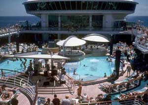 Cruise ship swimming pool