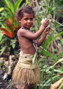 Malekula - Girl in traditional costume