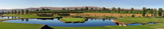 Panoramic view over golf course