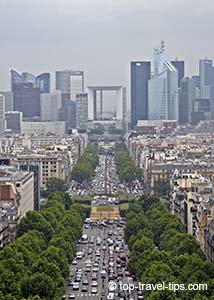 View towards Grande Arche Paris