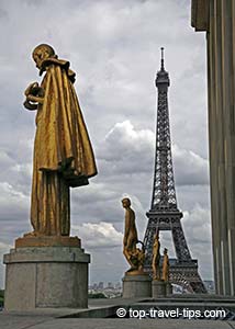 Gold plated statues in Paris