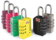 Six TSA luggage locks