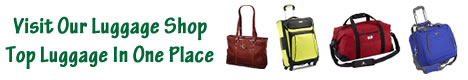 Top Travel Tips luggage shop banner