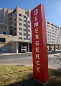 Hospital emergency entrance